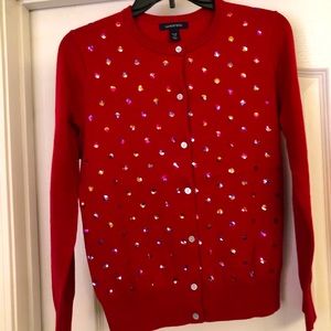 Lands End Christmas Cardigan / Small